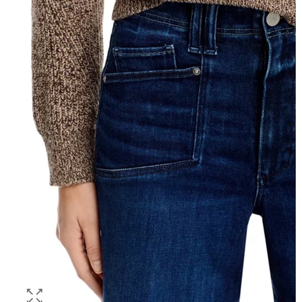 PAIGE High Rise Dark Blue Jeans